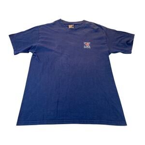 Salty Dog Cafe T-Shirt Vintage Blue Cap Red/White Stars Med